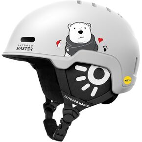 OutdoorMaster MIPS Kids Ski Helmet, Snowboard Helmet for Boys, Girls & Youth, Durable PC Shell, Protective EPS Foam & 12 Cooling Vents, Dial Fit Snow Helmet, Certified Snow Sport Snowboarding Helmet
