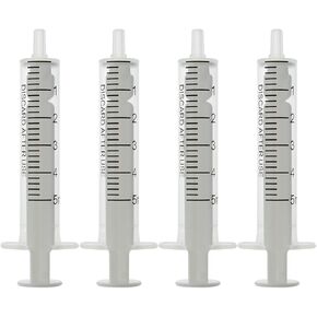 5ml Luer Slip Disposable Syringe without Needle for Refilling, Measuring Liquids, Oil or Glue Applicator