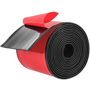 Adhesive Rubber Strips 1" Wide x 1/16" Thick x 10' Long Neoprene Rubber Sheets, Rolls & Strips with Adhesive Backing Rubber Pads Self Stick Seal Rubber Gasket Adhesive Back for Matting Padding