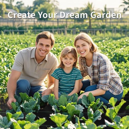 Weed Fabric Barrier Heavy Duty, 5FTx100FT 3.2oz Garden Weed Blocker Fabric, Landscaping Fabric, Weed Control Fabric Ground Cover Gardening Mat in Saudi Arabia