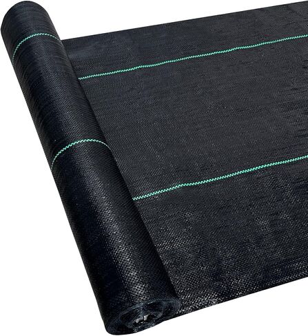 4FT x 50FT Weed Barrier Fabric, Heavy Duty Landscape Weed Block 3.2oz, Garden Woven Geotextile Fabric, Gardening Mat, Weed Control Cloth, Driveway Fabric in Kuwait