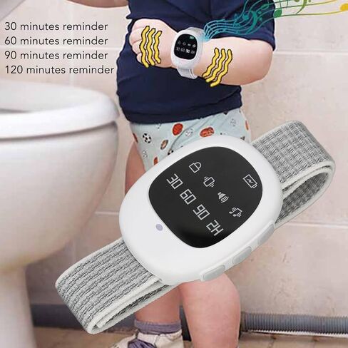 Bedwetting Alarm &, Adjustable Wristband for Elderly Adults Children, Potty Training Alarm with Music, Strong Vibration, Programmable Timer, Bed Wetting Alarm in Saudi Arabia