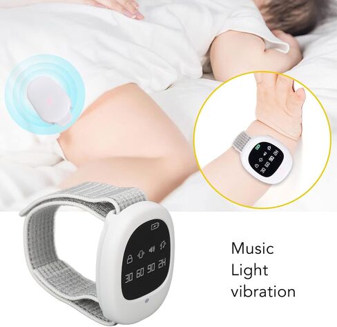 Bedwetting Alarm &, Adjustable Wristband for Elderly Adults Children, Potty Training Alarm with Music, Strong Vibration, Programmable Timer, Bed Wetting Alarm in Saudi Arabia