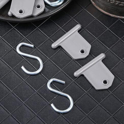BBTO RV Awning Hooks for Lights Camping Awning Accessory Hangers Plastic Metal S Shaped Gray Hooks Set Camper Light Support Hanger for Camping Tent Indoor Outdoor Decor (14 Pieces) in Saudi Arabia