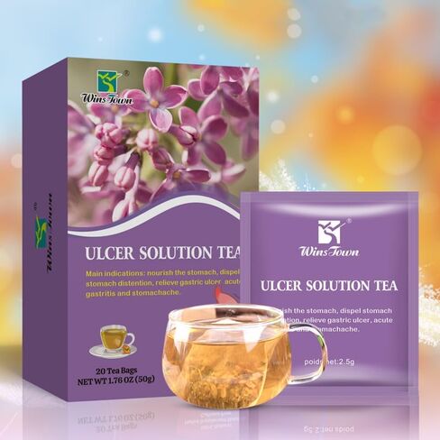 Ulcer Solution Tea Caffeine Free Herbal Tea Regulate Gastritis, Stomachache, Various Stomach Discomfort, 1.70oz, 20 Teabags in Saudi Arabia