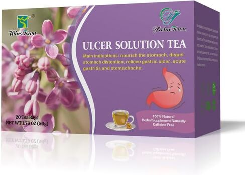 Ulcer Solution Tea Caffeine Free Herbal Tea Regulate Gastritis, Stomachache, Various Stomach Discomfort, 1.70oz, 20 Teabags in Saudi Arabia