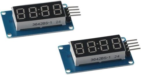 2Pcs 4-Digit Tube Module, LED Segment Display, TM1637 Drive Chip, Tube Clock Display, 4-bits 0.36 Inch Driver Board in Saudi Arabia