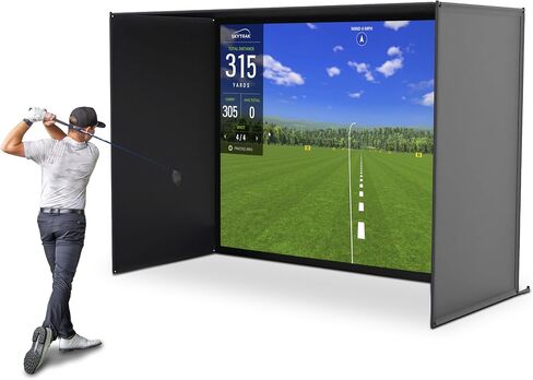 GoSports Golf Simulator Enclosure Nets - Choose 10 x 8 ft or 14 x 8 ft - Complete Set with Frame and HD Impact Screen Kit in Saudi Arabia