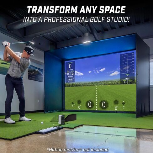 GoSports Golf Simulator Enclosure Nets - Choose 10 x 8 ft or 14 x 8 ft - Complete Set with Frame and HD Impact Screen Kit in Saudi Arabia