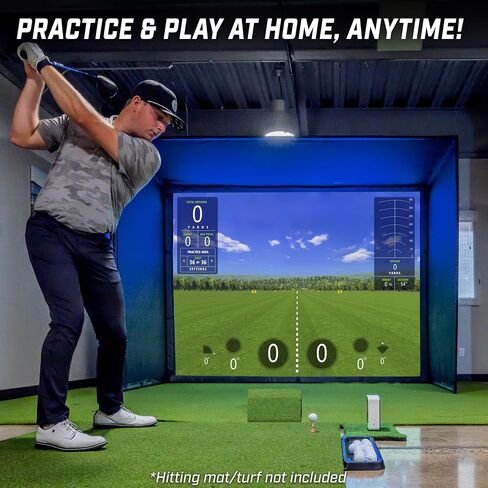 GoSports Golf Simulator Enclosure Nets - Choose 10 x 8 ft or 14 x 8 ft - Complete Set with Frame and HD Impact Screen Kit in Saudi Arabia