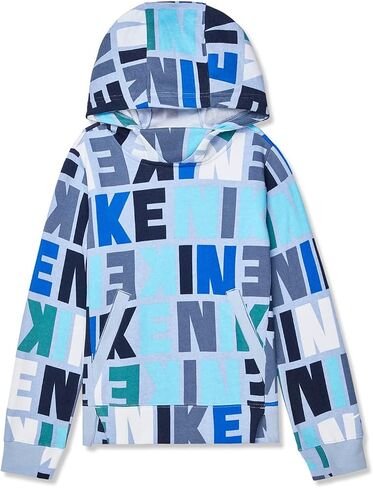 هودي صوف للفتيات من Nike NSW مطبوع عليه شعار (الأطفال الصغار/الأطفال الكبار) Cobalt Bliss/Cobalt Bliss/White XL (18-20 طفل كبير) in Saudi Arabia
