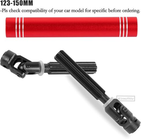 RC Universal Driveshafts 98-115MM Axles Upgrades Part for 1/10 RC Crawler Axia1 SCX10 II Redcat Gen7/Pro GEN8 RC4WD D90,Harden Steel w/Alloy Aluminium Universal CVD 2pcs,98MM-115MM,Red in Saudi Arabia