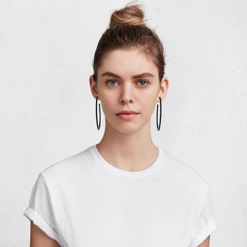 2.75inch Orange Big Hoop 2pcs Neon Earrings Acrylic Open Large Hoop 80s Earrings for Women, Retro Earrings 90s Earrings Neon Accessories for Women,Party Dangle Gift in Saudi Arabia
