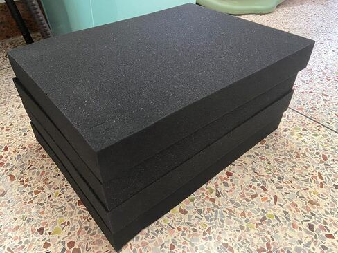4-Pack Pick and Pluck Foam Inserts for Cases - 16x12x2 Inch Black Pre-Cubed Pick Apart Sheet Foam Padding with Bottom for Board Game Cases, Storage Drawers, Cameras, Electronics in Saudi Arabia