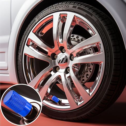 4PCS Tire Valve Stem Caps, Wheel Valve Stem Covers, Corrosion Resistant, Leak-Proof, Dust Proof, Universal for Cars, SUVs, Bikes, Trucks and Motorcycles (Green) in Kuwait