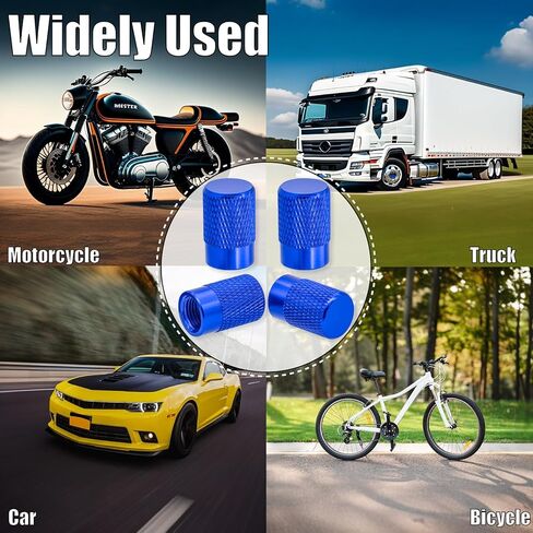 4PCS Tire Valve Stem Caps, Wheel Valve Stem Covers, Corrosion Resistant, Leak-Proof, Dust Proof, Universal for Cars, SUVs, Bikes, Trucks and Motorcycles (Green) in Kuwait