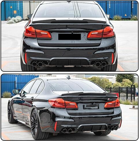 MCARCAR KIT Carbon Fiber Trunk Spoiler for BMW 5 Series G30 Sedan and F90 M5 2017-2023 520i 530i 540i Rear Boot Highkick Wing Lip Car Wing Lip Facotry Outlet (Style A) in Saudi Arabia