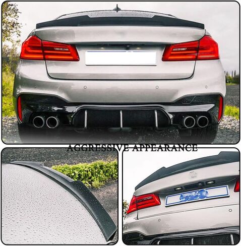 MCARCAR KIT Carbon Fiber Trunk Spoiler for BMW 5 Series G30 Sedan and F90 M5 2017-2023 520i 530i 540i Rear Boot Highkick Wing Lip Car Wing Lip Facotry Outlet (Style A) in Saudi Arabia