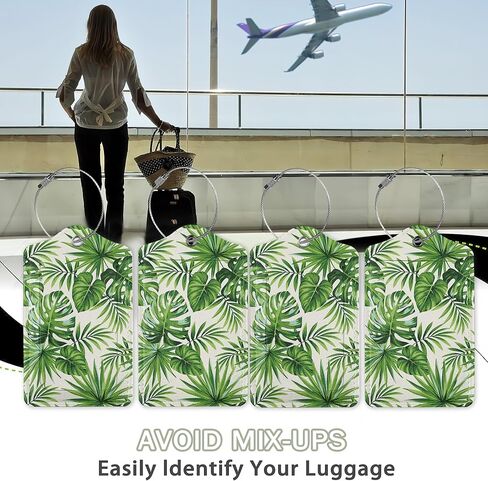 2 Pack Luggage Tags for Suitcase,Flying Bees and Flower Leather Luggage Tag Bag Tags Identifiers Privacy Cover Id Label with Steel Loop for Women Men Girls Boys Travel in Kuwait