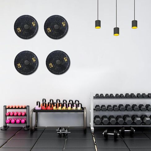 رف لوحة الوزن المثبت على الحائط: رف تخزين الوزن المثبت على الحائط للوحة الوزن الأولمبية مقاس 2 بوصة - حامل لوحة الوزن المثبت على الحائط لصالة الألعاب الرياضية والمنزل 4 قطع in Kuwait