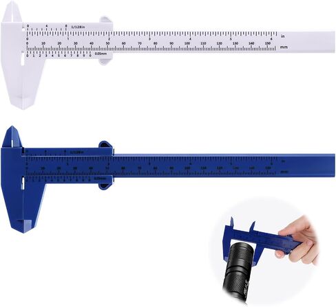 Plastic Vernier Caliper 2pcs 150 mm Mini Plastic Caliper Double Scale Sliding Gauge Measuring Tool Portable 0-6 Inch Measuring Tools for School Office in Saudi Arabia