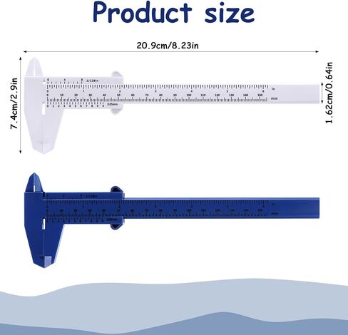 Plastic Vernier Caliper 2pcs 150 mm Mini Plastic Caliper Double Scale Sliding Gauge Measuring Tool Portable 0-6 Inch Measuring Tools for School Office in Saudi Arabia