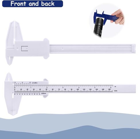 Plastic Vernier Caliper 2pcs 150 mm Mini Plastic Caliper Double Scale Sliding Gauge Measuring Tool Portable 0-6 Inch Measuring Tools for School Office in Saudi Arabia