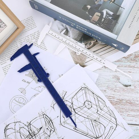 Plastic Vernier Caliper 2pcs 150 mm Mini Plastic Caliper Double Scale Sliding Gauge Measuring Tool Portable 0-6 Inch Measuring Tools for School Office in Saudi Arabia