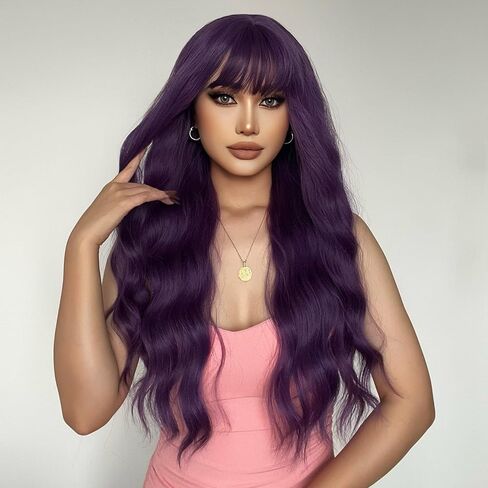 MAGQOO Purple Braid Wig Kids Girls Light Purple Wig Long Braids Wigs Hair Cosplay Costume Party Wigs in Saudi Arabia