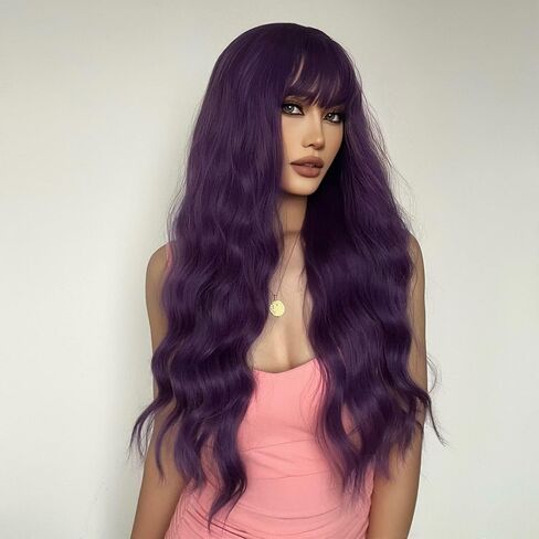 MAGQOO Purple Braid Wig Kids Girls Light Purple Wig Long Braids Wigs Hair Cosplay Costume Party Wigs in Saudi Arabia