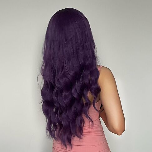 MAGQOO Purple Braid Wig Kids Girls Light Purple Wig Long Braids Wigs Hair Cosplay Costume Party Wigs in Saudi Arabia