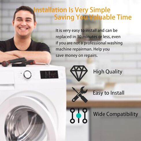 ممتص الصدمات ACV72909503 ACV72909501 مناسب لغسالة LG Kenmore Elite، يناسب الموديلات WM3250HVA WM3500CW WM3570HWA WM3570HVA WM3670HVA WM3700HWA WM3900HBA يستبدل AP5974356 PS11707466 6-3 قطع in Kuwait