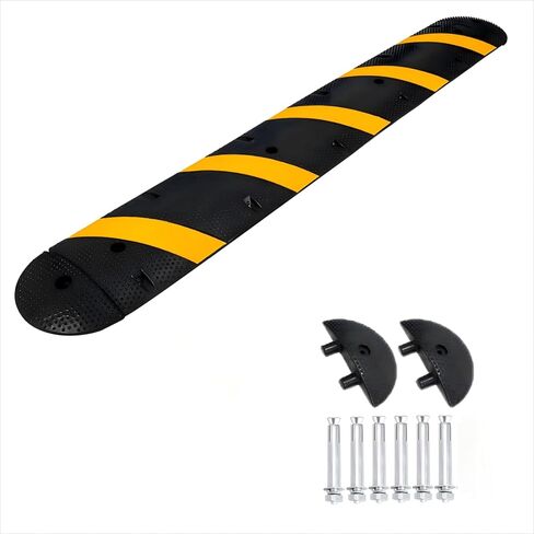 Towallmark 6FT 2Pcs Speed Bump, 66000 Lbs Speed Humps with 8 Bolt, Total Speed Bumps for Road, for Parking Lot, School, Warehouse, Hotel in Kuwait