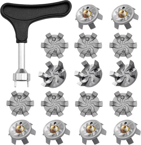 16 حزمة من مسامير الجولف، مسامير أحذية الجولف، استبدال مسامير أحذية الجولف، مسامير الجولف لأي حذاء، استبدال مرابط الجولف، استبدال مسامير الجولف، مسامير ناعمة، أداة مسامير الجولف in Kuwait