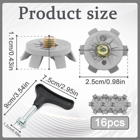 16 حزمة من مسامير الجولف، مسامير أحذية الجولف، استبدال مسامير أحذية الجولف، مسامير الجولف لأي حذاء، استبدال مرابط الجولف، استبدال مسامير الجولف، مسامير ناعمة، أداة مسامير الجولف in Kuwait