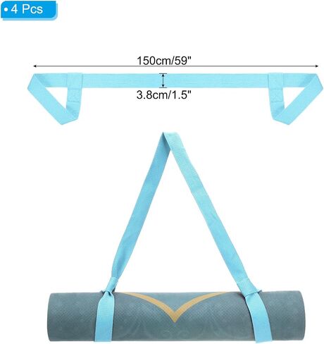 PATIKIL Yoga Mat Strap, Adjustable Yoga Mat Carrier Straps Sling Cotton Anti Slip Mat Holder Stretching Band in Saudi Arabia