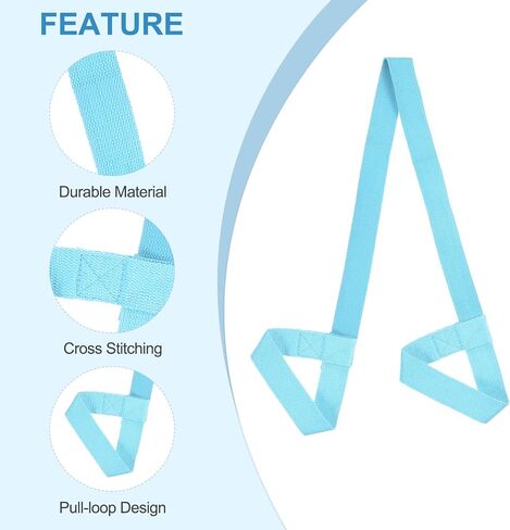 PATIKIL Yoga Mat Strap, Adjustable Yoga Mat Carrier Straps Sling Cotton Anti Slip Mat Holder Stretching Band in Saudi Arabia