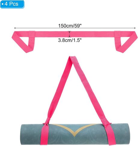 PATIKIL Yoga Mat Strap, Adjustable Yoga Mat Carrier Straps Sling Cotton Anti Slip Mat Holder Stretching Band in Saudi Arabia