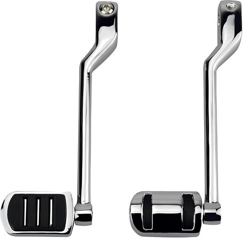 Heel Toe Shift Pegs/Front and Rear Levers/Shifter Pegs Fits for Harley Davidson Touring Softail Road King Road Glide Street Glide Electra Glide Trike Models (Chrome) in Kuwait