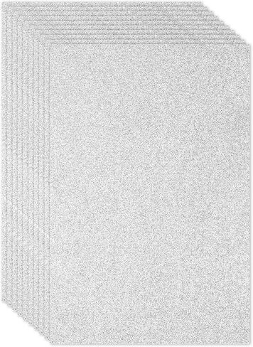 PATIKIL Light Green Shiny EVA Glitter Foam Sheet 11 x 8 Inch 2mm Thick Sparkle EVA Glitter Felt for Crafts DIY Project, 10 Pcs in Saudi Arabia