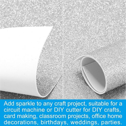 PATIKIL Light Green Shiny EVA Glitter Foam Sheet 11 x 8 Inch 2mm Thick Sparkle EVA Glitter Felt for Crafts DIY Project, 10 Pcs in Saudi Arabia