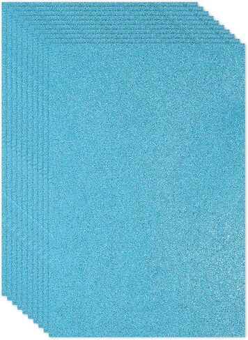 PATIKIL Light Green Shiny EVA Glitter Foam Sheet 11 x 8 Inch 2mm Thick Sparkle EVA Glitter Felt for Crafts DIY Project, 10 Pcs in Saudi Arabia