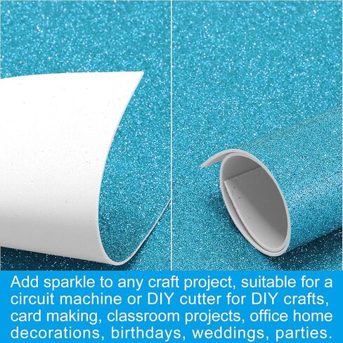 PATIKIL Light Green Shiny EVA Glitter Foam Sheet 11 x 8 Inch 2mm Thick Sparkle EVA Glitter Felt for Crafts DIY Project, 10 Pcs in Saudi Arabia