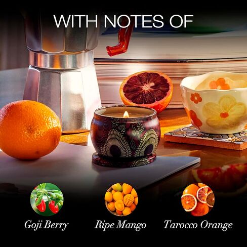 Voluspa Santal Vanille Candle | Mini Tin | 4 Oz. | 25 Hour Burn Time | Vegan | Coconut Wax and Natural Wicks for a Cleaner Burn in Kuwait