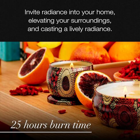 Voluspa Santal Vanille Candle | Mini Tin | 4 Oz. | 25 Hour Burn Time | Vegan | Coconut Wax and Natural Wicks for a Cleaner Burn in Kuwait