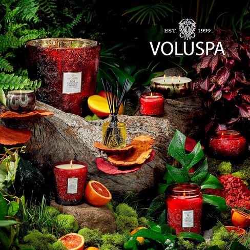 Voluspa Santal Vanille Candle | Mini Tin | 4 Oz. | 25 Hour Burn Time | Vegan | Coconut Wax and Natural Wicks for a Cleaner Burn in Kuwait