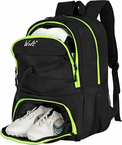 WOLT Youth Soccer Ball Backpack Sports Bag with Ball holder and Shoe Compartment for Soccer Football Basketball Volleyball in Kuwait