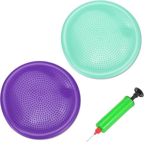 PATIKIL Inflated Wobble Cushion Seat Flexible Balance Disc with Hand Pump for Core Stability Exercise Physical Strengthening Improving Fitness Posture in Saudi Arabia