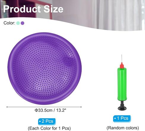 PATIKIL Inflated Wobble Cushion Seat Flexible Balance Disc with Hand Pump for Core Stability Exercise Physical Strengthening Improving Fitness Posture in Saudi Arabia