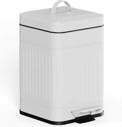 CEROELDA Small Trash Can with Lid-1.3 Gal-Dog Poop Trash Can Outside-Black in Kuwait